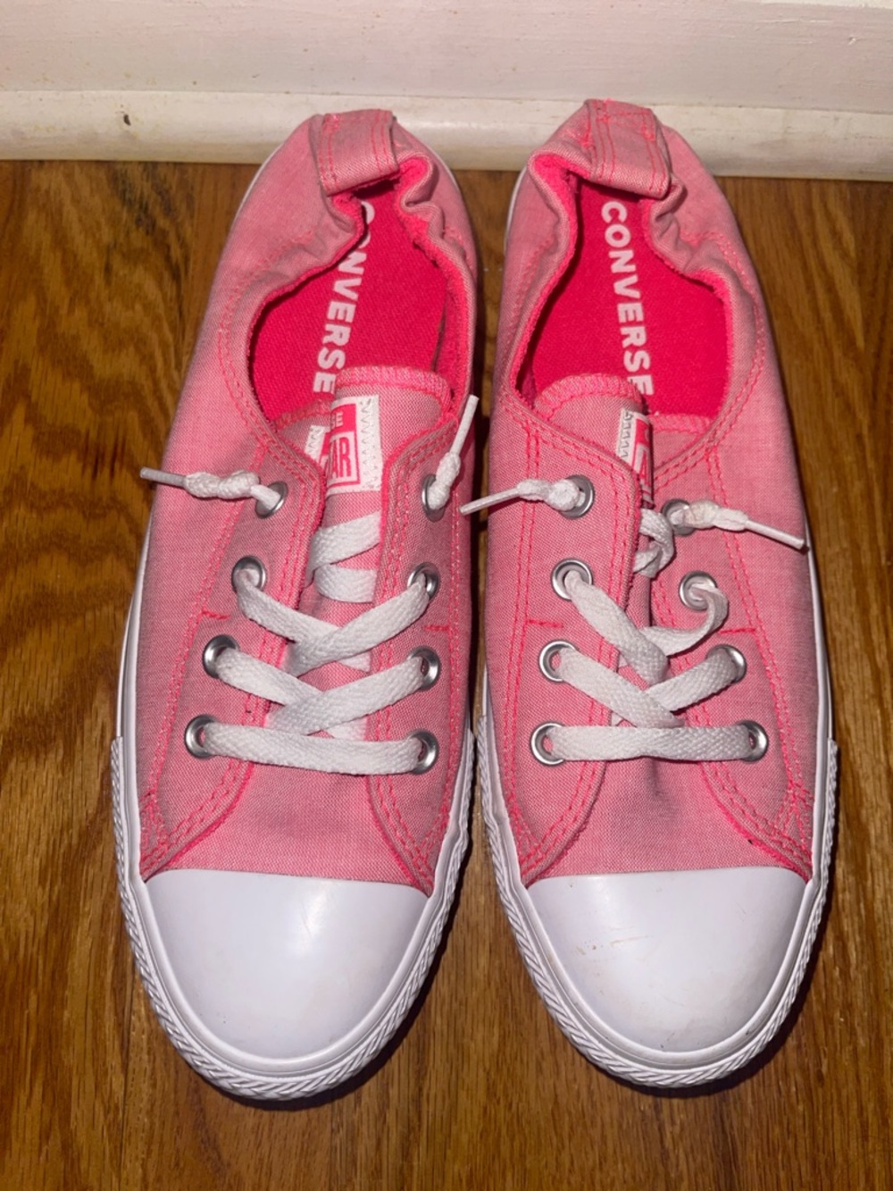 Converse Shoreline Pink Canvas Sneakers women Size 10 - Picture 2 of 4